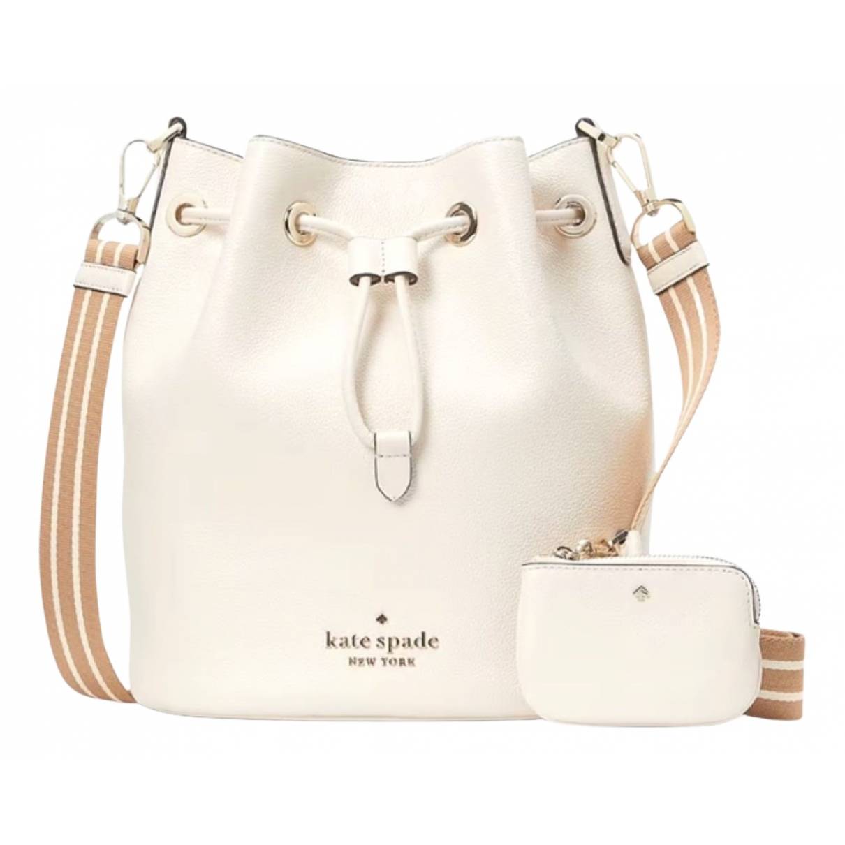 Leather crossbody bag Kate Spade Beige in Leather - 32435542