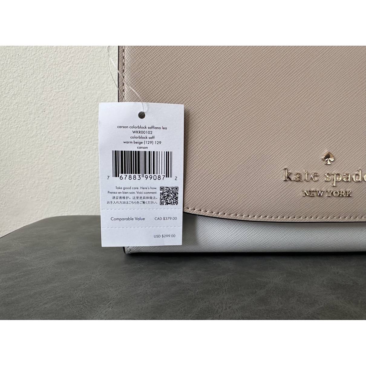Kate Spade - Authenticated Handbag - Leather Beige Plain for Women, Never Worn, with Tag