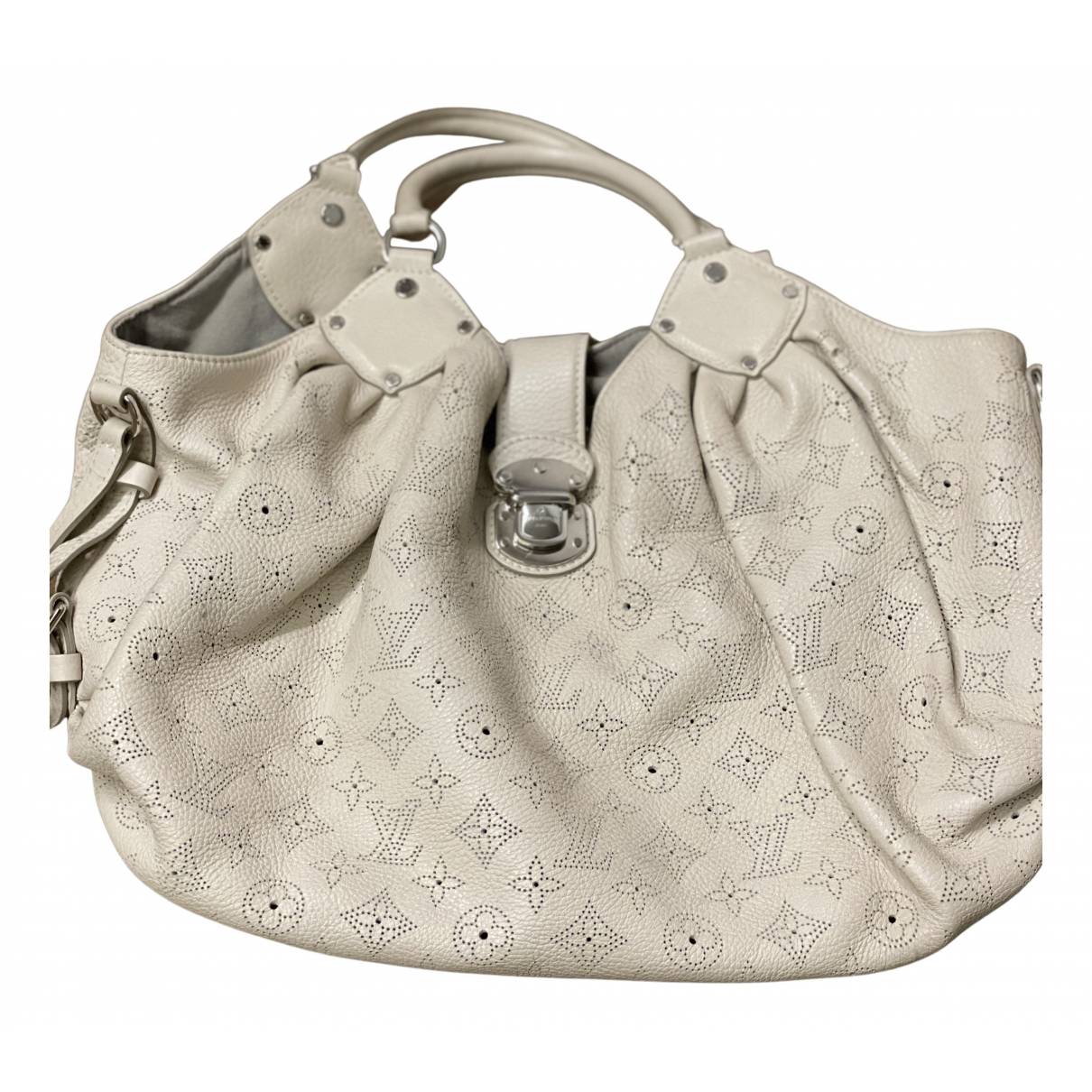 Mahina leather handbag Louis Vuitton Beige in Leather - 13649688