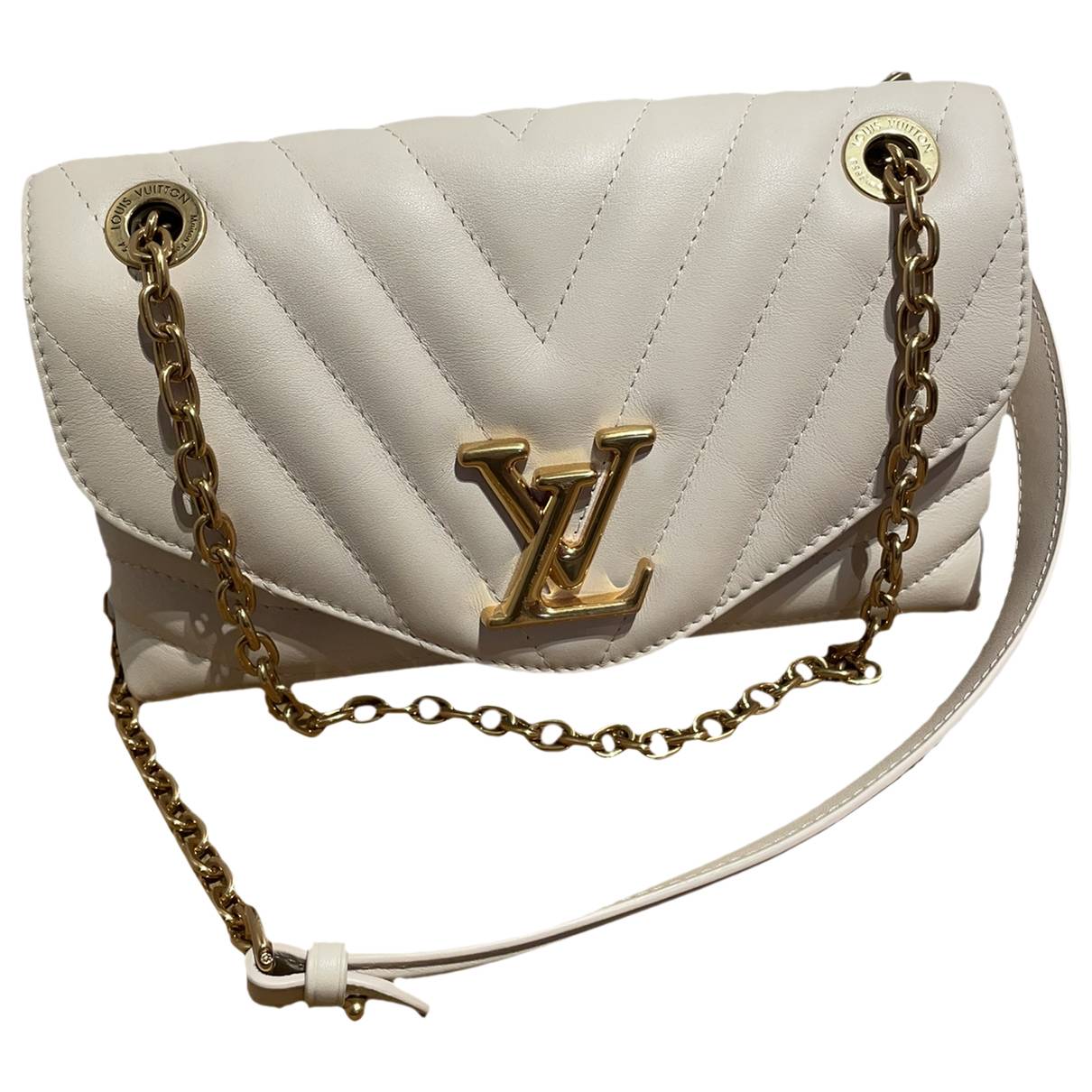 New wave leather handbag Louis Vuitton Beige in Leather - 36880654