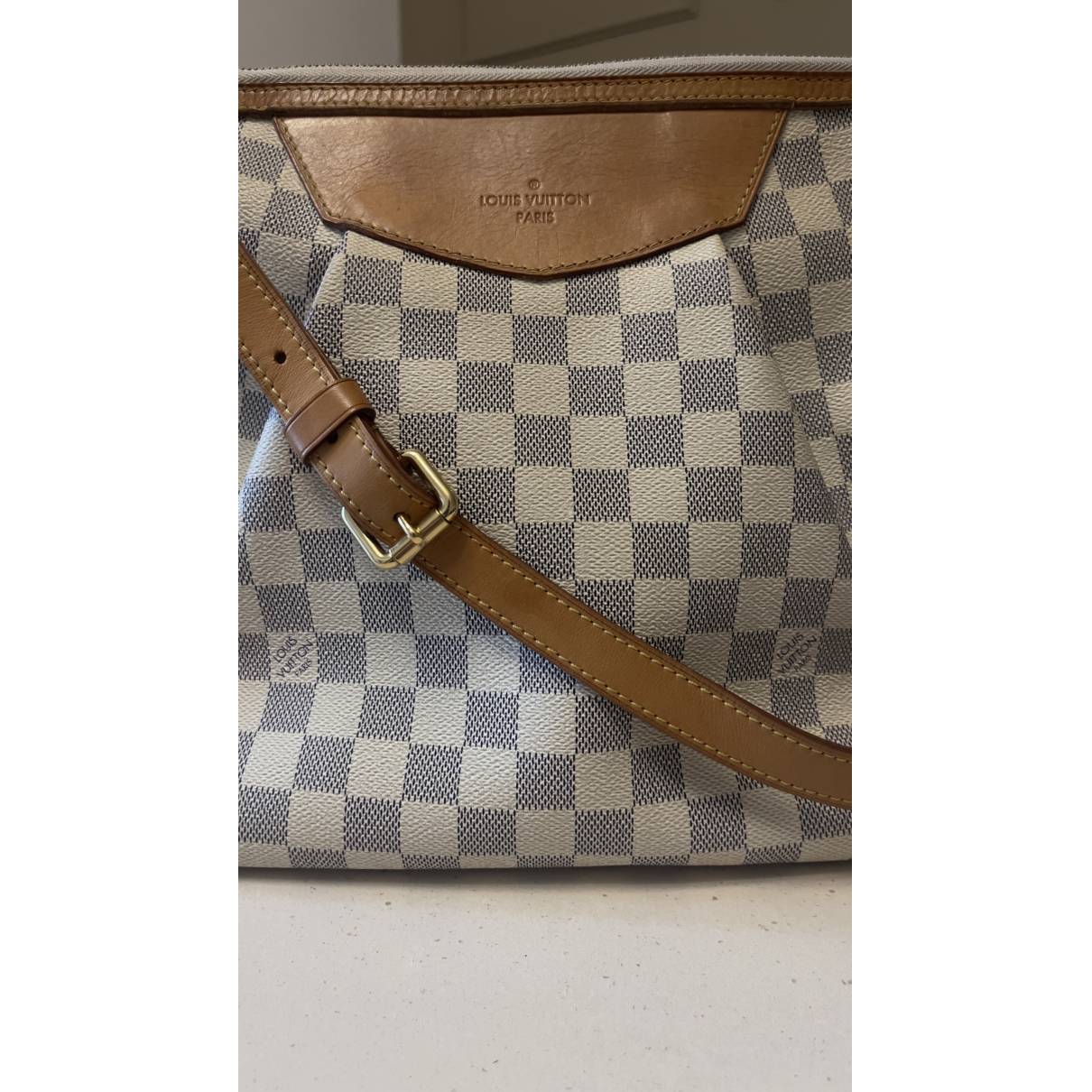 Siracusa leather crossbody bag Louis Vuitton Beige in Leather