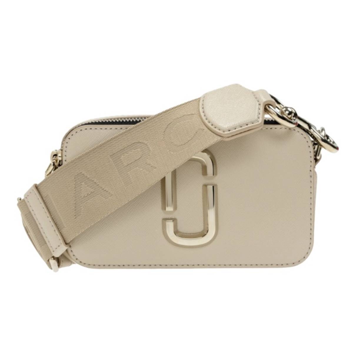 Snapshot leather crossbody bag Marc Jacobs Beige in Leather - 33296116