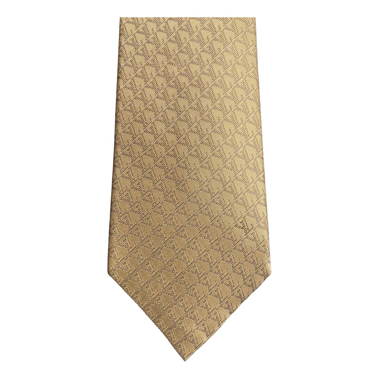 Silk tie Louis Vuitton Beige in Silk - 31022486