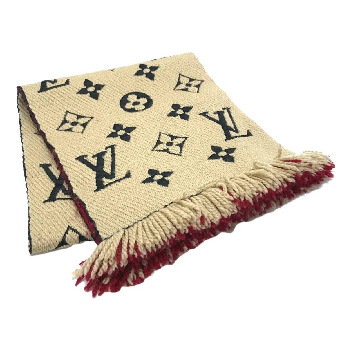 Wool scarf Louis Vuitton Beige in Wool - 29815420