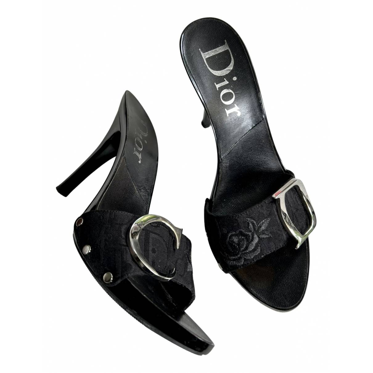Christian Dior Boots Monogram EU 36 Ankle C D Silver Kitten 