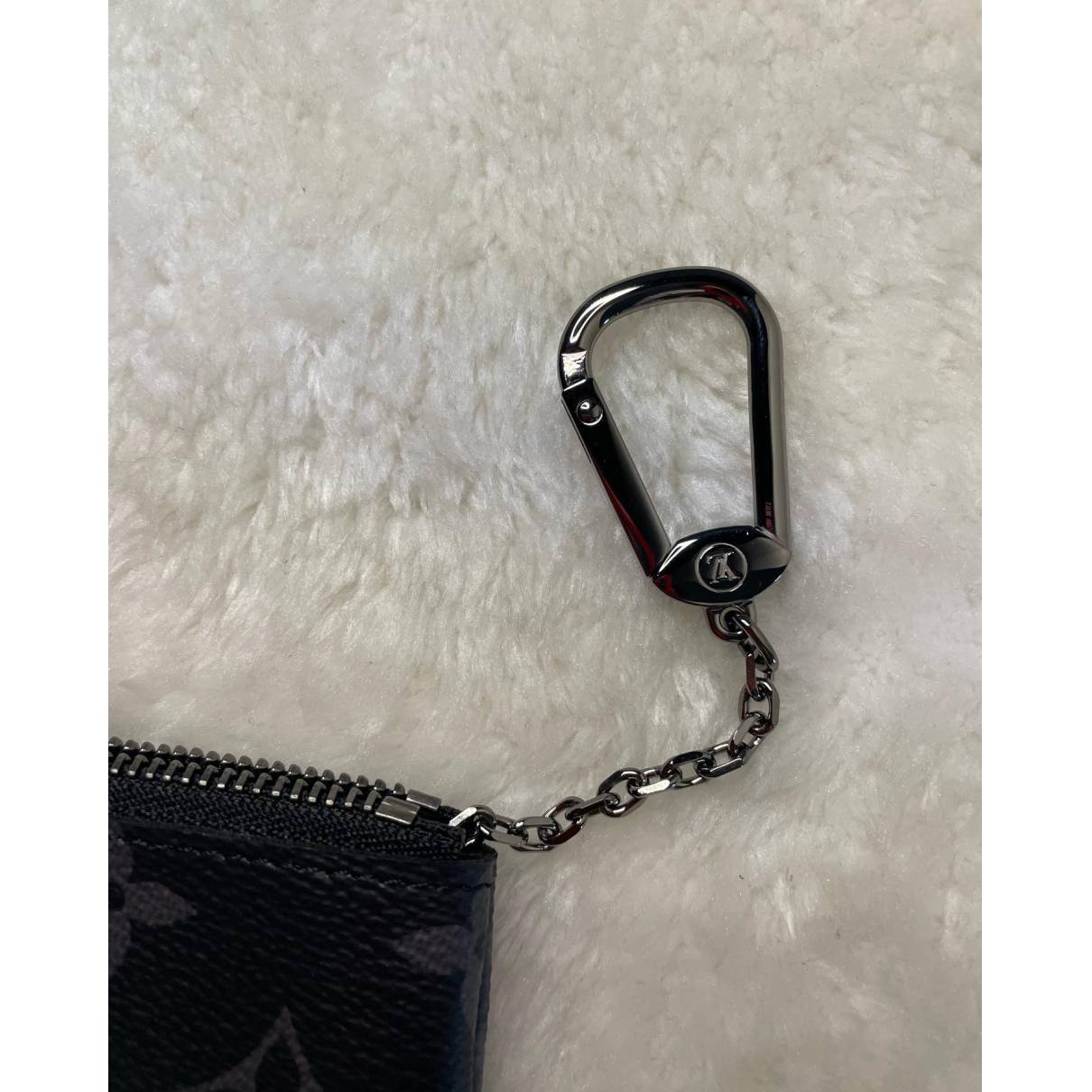 Key pouch cloth small bag Louis Vuitton Black in Cloth - 25259710