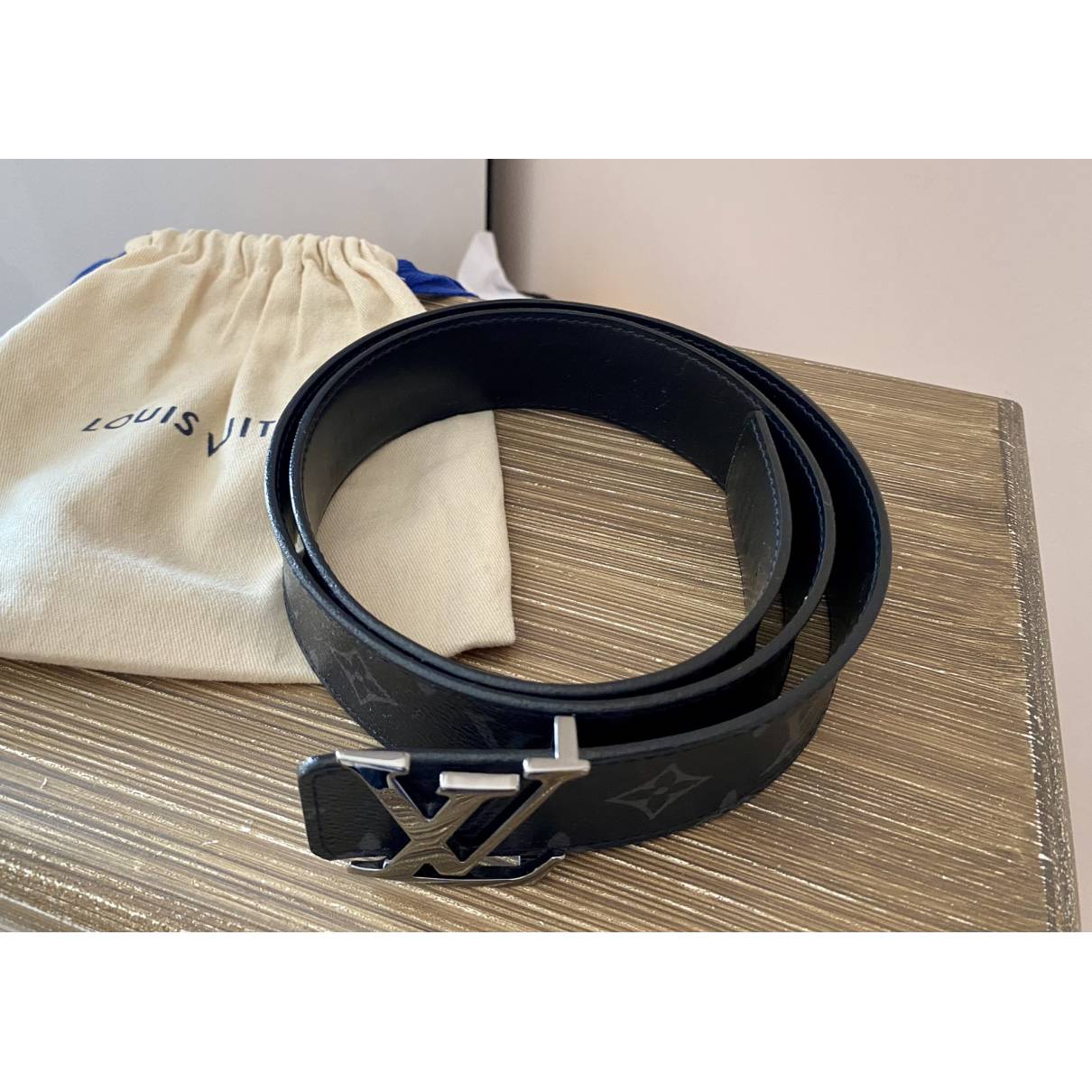 Cloth belt Louis Vuitton Black size 90 cm in Cloth - 32681099