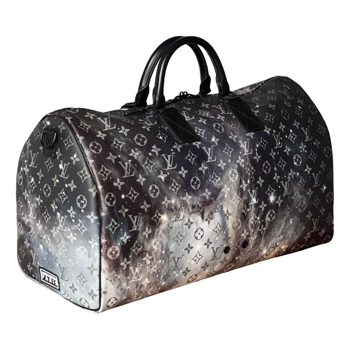 Keepall weekend bag Louis Vuitton Black in Cotton - 37655612