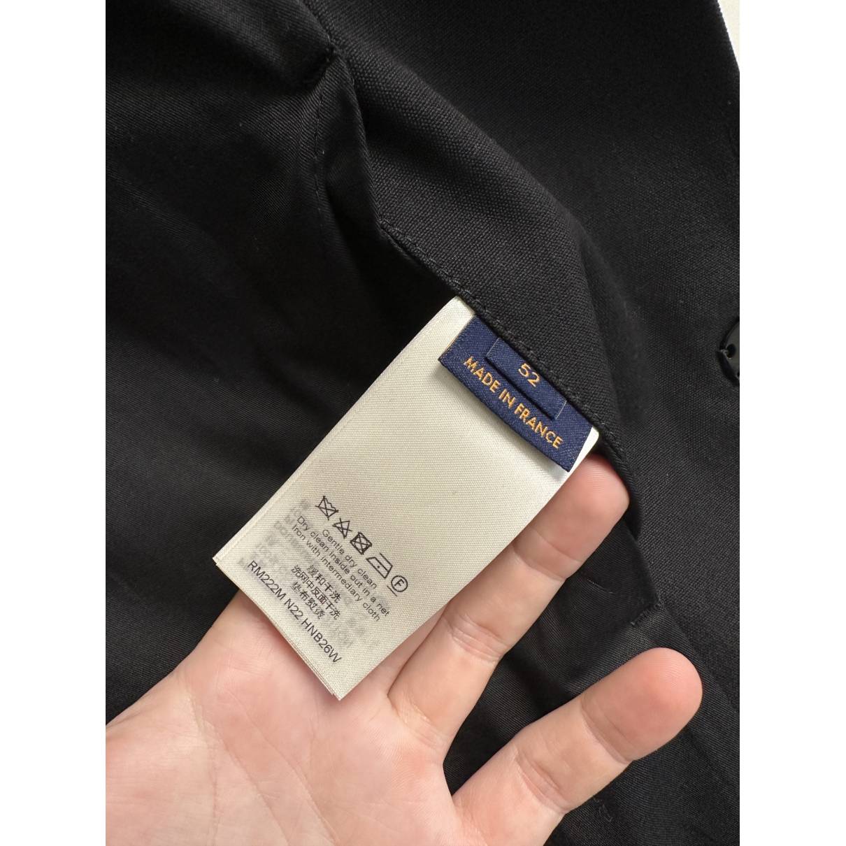 Jacket Louis Vuitton Black size 50 FR in Cotton - 34810493