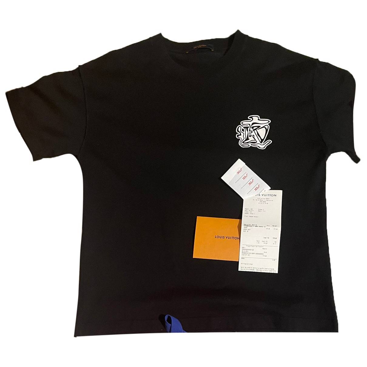 T-shirt Louis Vuitton Black size S International in Cotton - 28661406