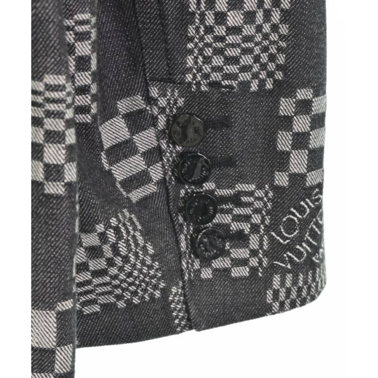 Louis Vuitton - Authenticated Jacket - Denim - Jeans Black Plain for Men, Good Condition