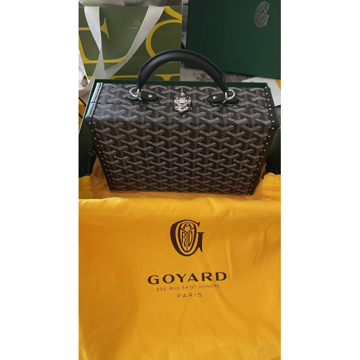 GOYARD Goyardine Grand Hotel Trunk Bag Green 1251219