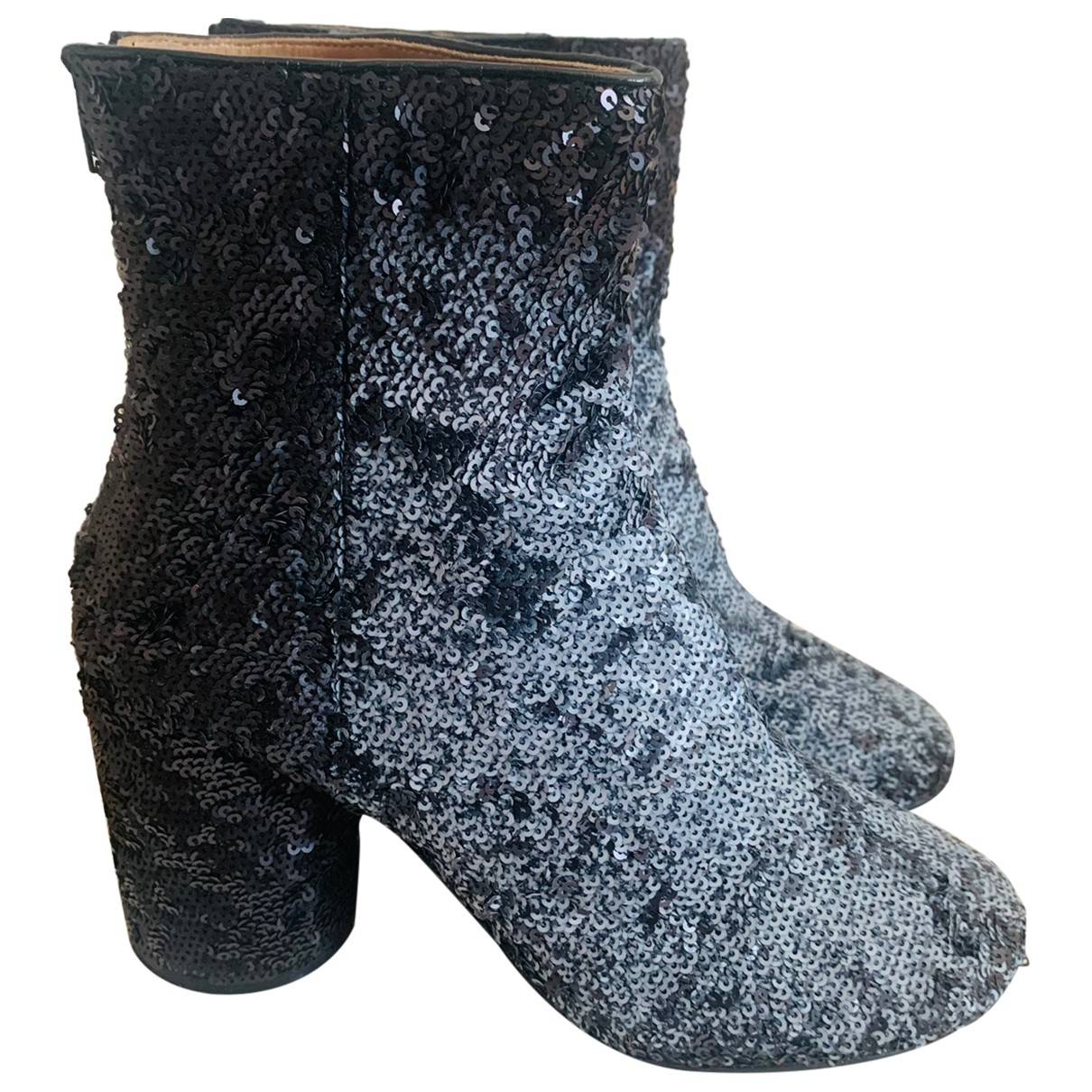 Glitter ankle boots Maison Martin Margiela Black size 39 EU in