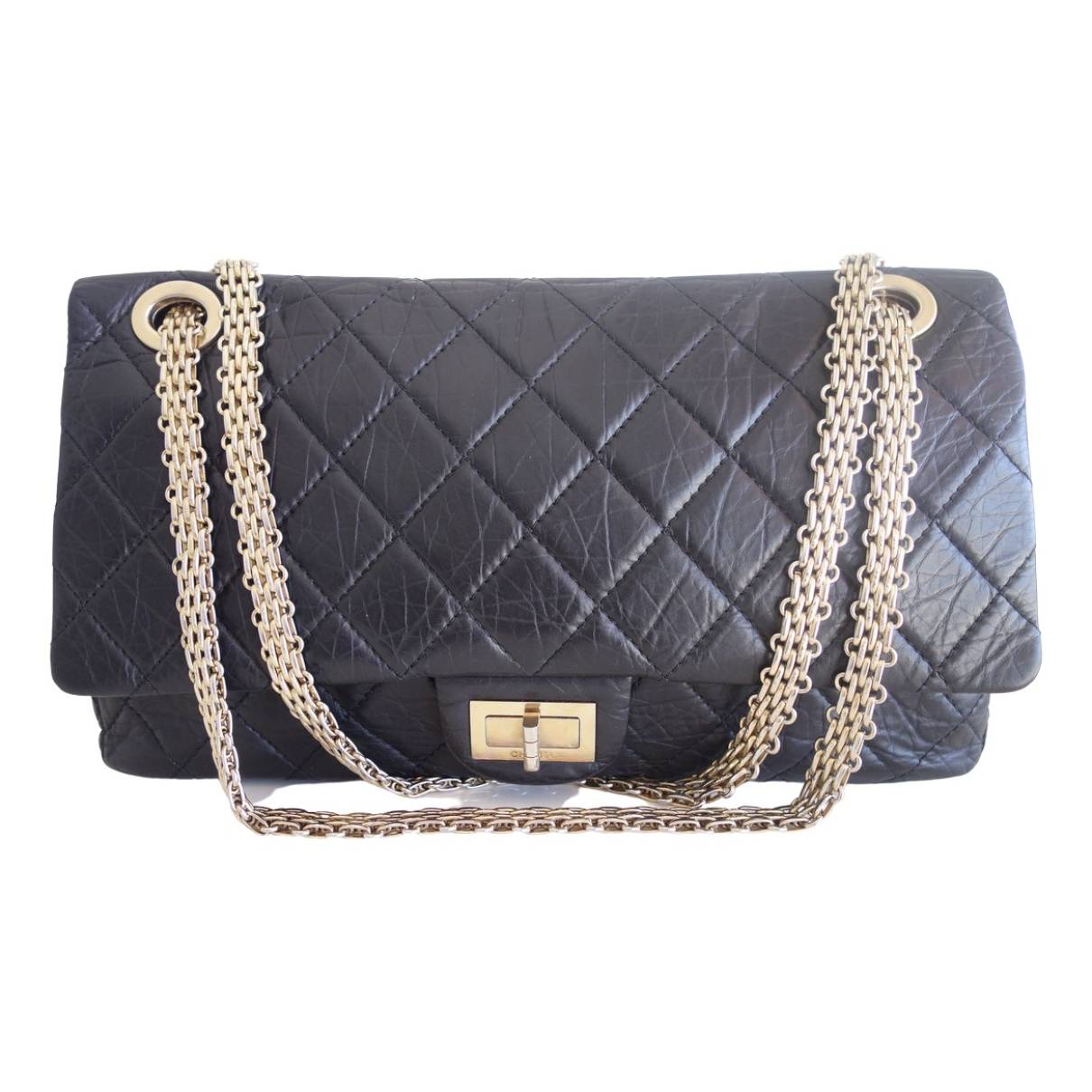 2.55 leather handbag Chanel Black in Leather - 32067380
