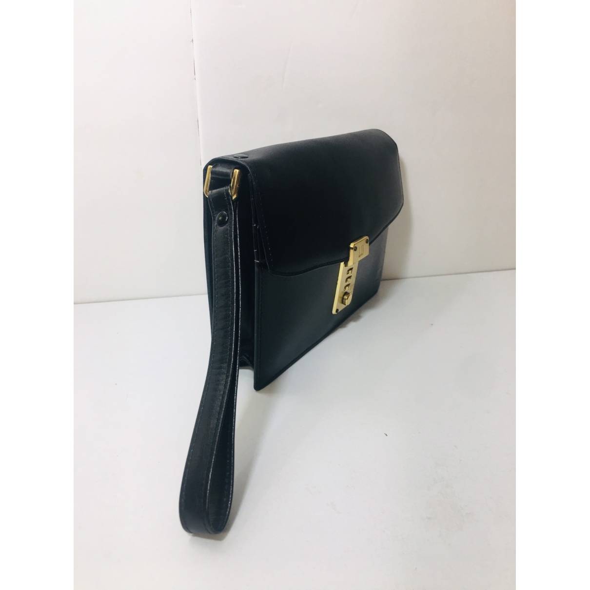Leather clutch bag Alfred Dunhill Black in Leather - 26636019
