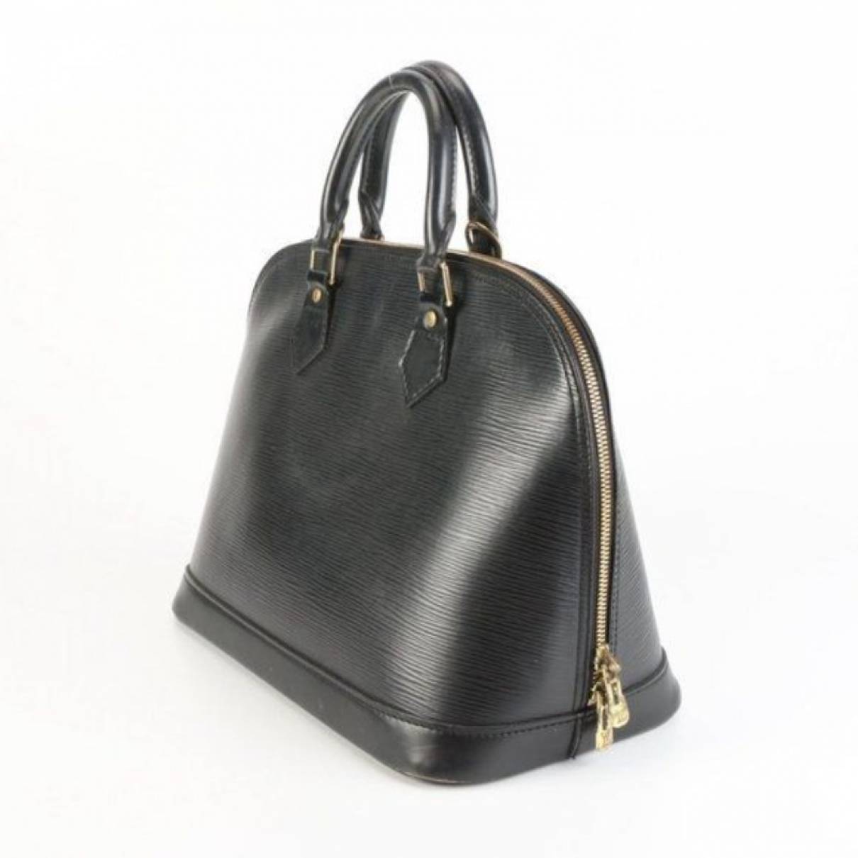 Alma leather handbag Louis Vuitton Black in Leather - 26631169