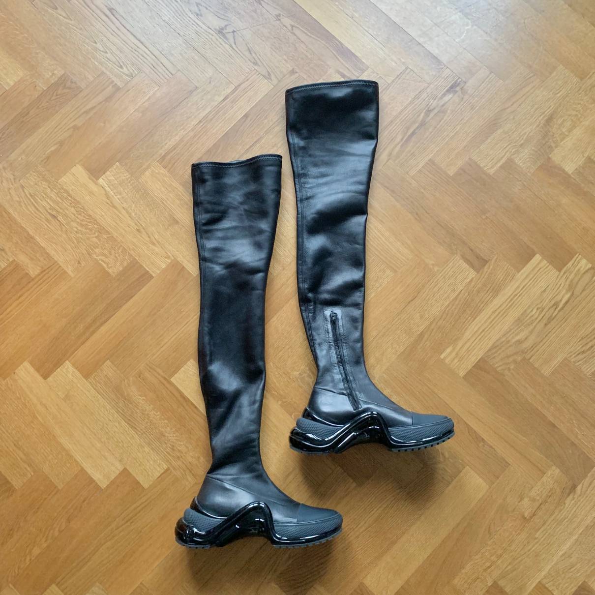 Louis Vuitton - Authenticated Archlight Boots - Leather Black Plain for Women, Never Worn