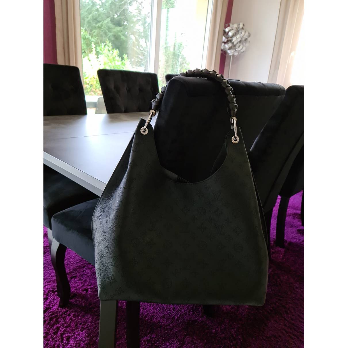 Carmel leather handbag Louis Vuitton Black in Leather - 20175399
