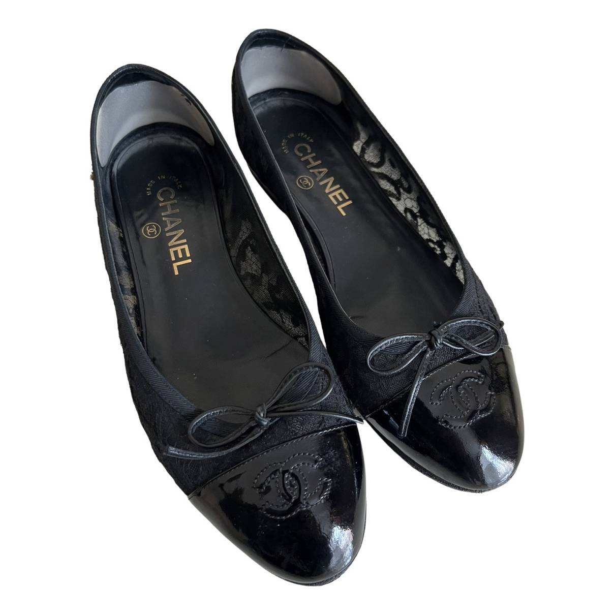 Leather ballet flats Chanel Black size 39 EU in Leather - 32992024