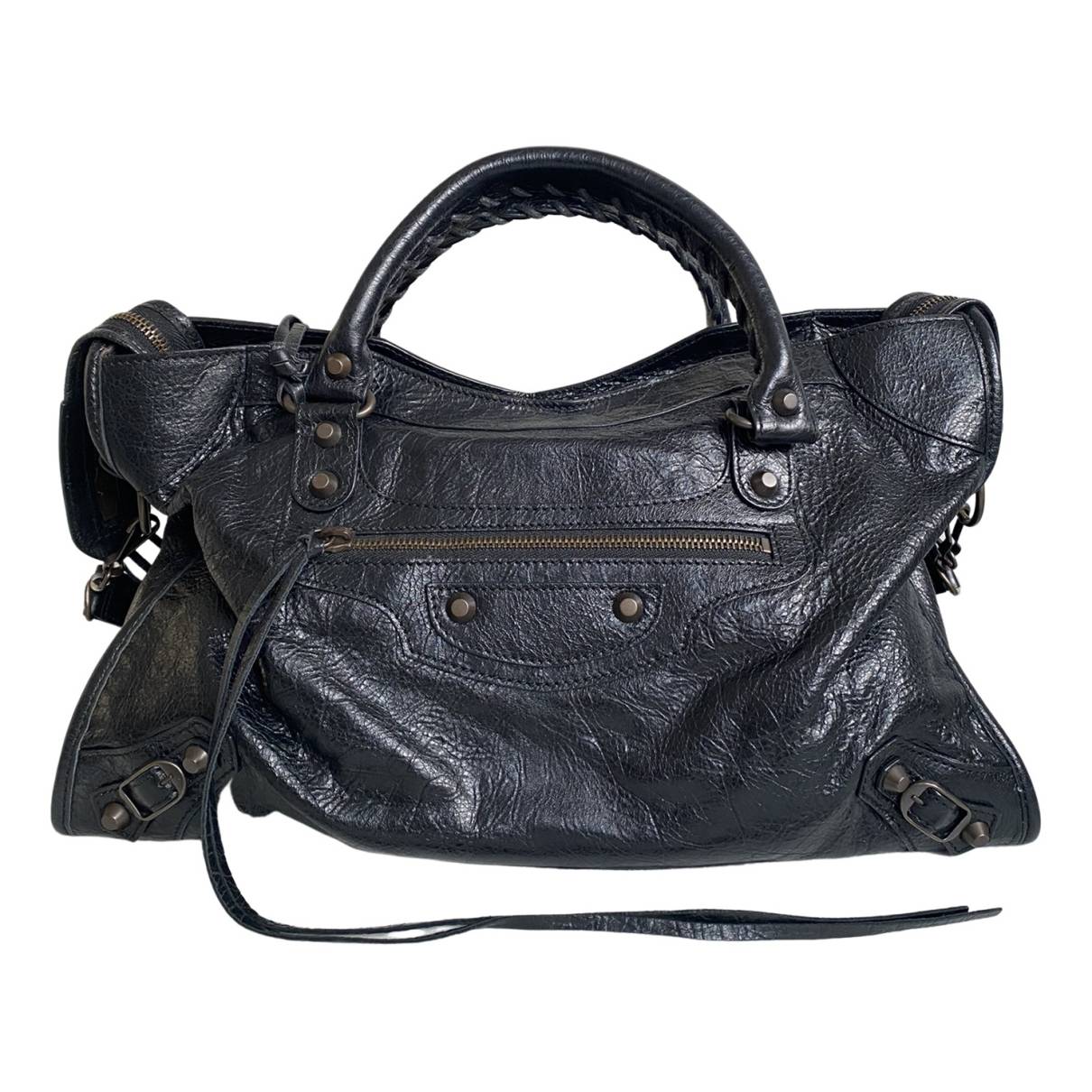 City leather handbag Balenciaga Black in Leather - 34795856