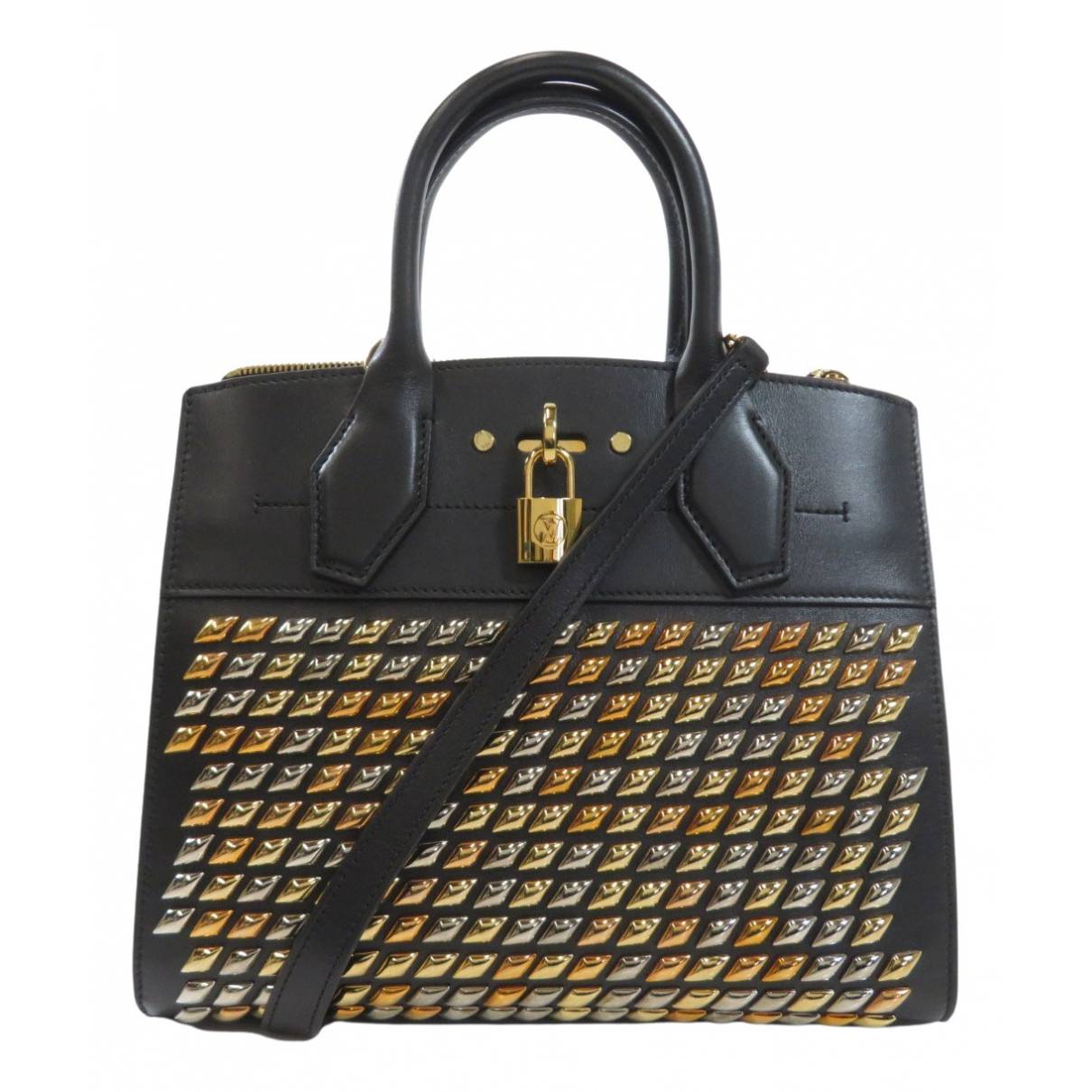 Louis Vuitton, Bags, Louis Vuitton Gold Studded City Steamer Mm Totebag