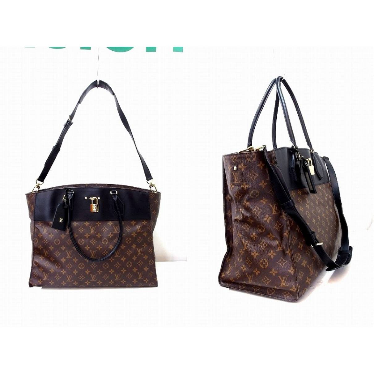 Louis Vuitton - Authenticated City Steamer Handbag - Leather Black Plain for Women, Good Condition