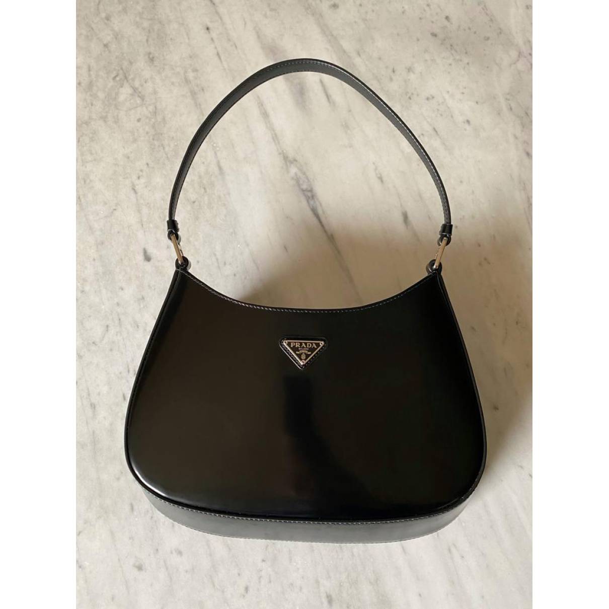Cleo leather handbag Prada Black in Leather - 32759139