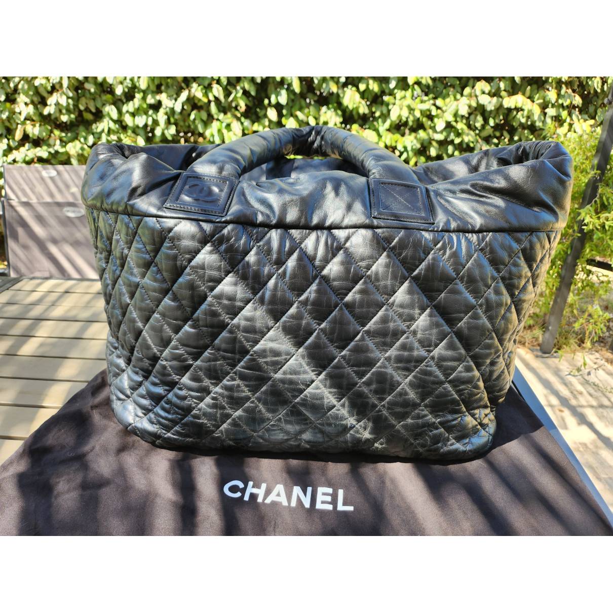 Chanel Large Cocoon Messanger Bag Petrol Blue Nylon