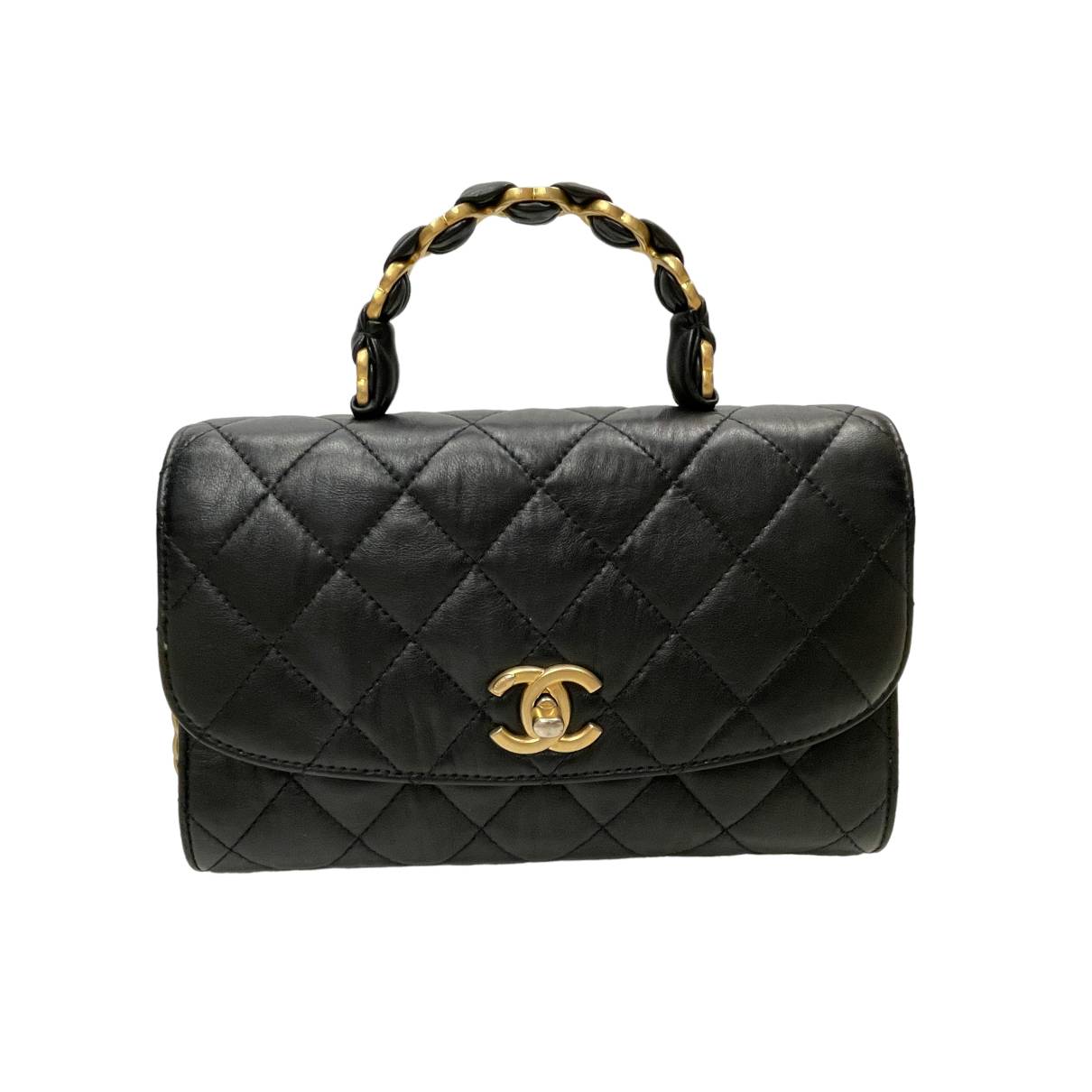 CHANEL, Bags, 223 Black Medium Chanel Coco Handle W Chain On Handle