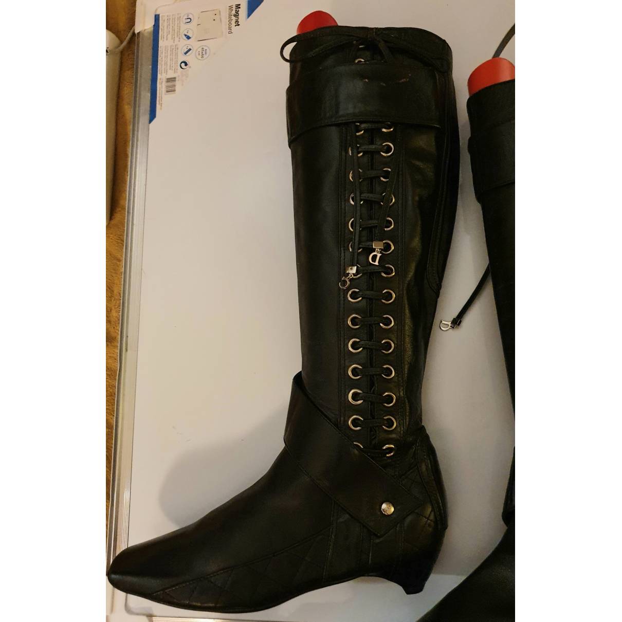 Christian Dior Leather Boots - Black Boots, Shoes - CHR351556
