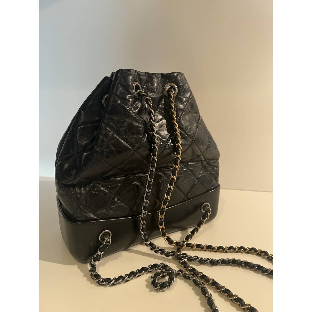 Gabrielle leather backpack Chanel Black in Leather - 34749362
