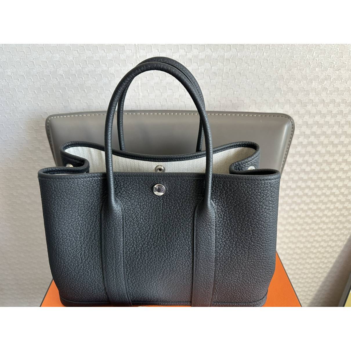 Garden party leather tote Hermès Black in Leather - 29427028