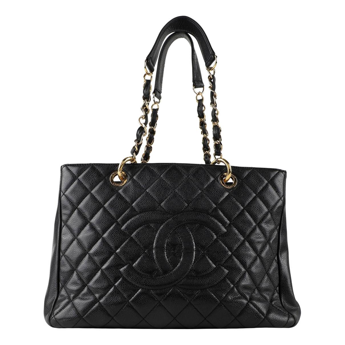 Grand shopping leather tote Chanel Black in Leather - 28565719