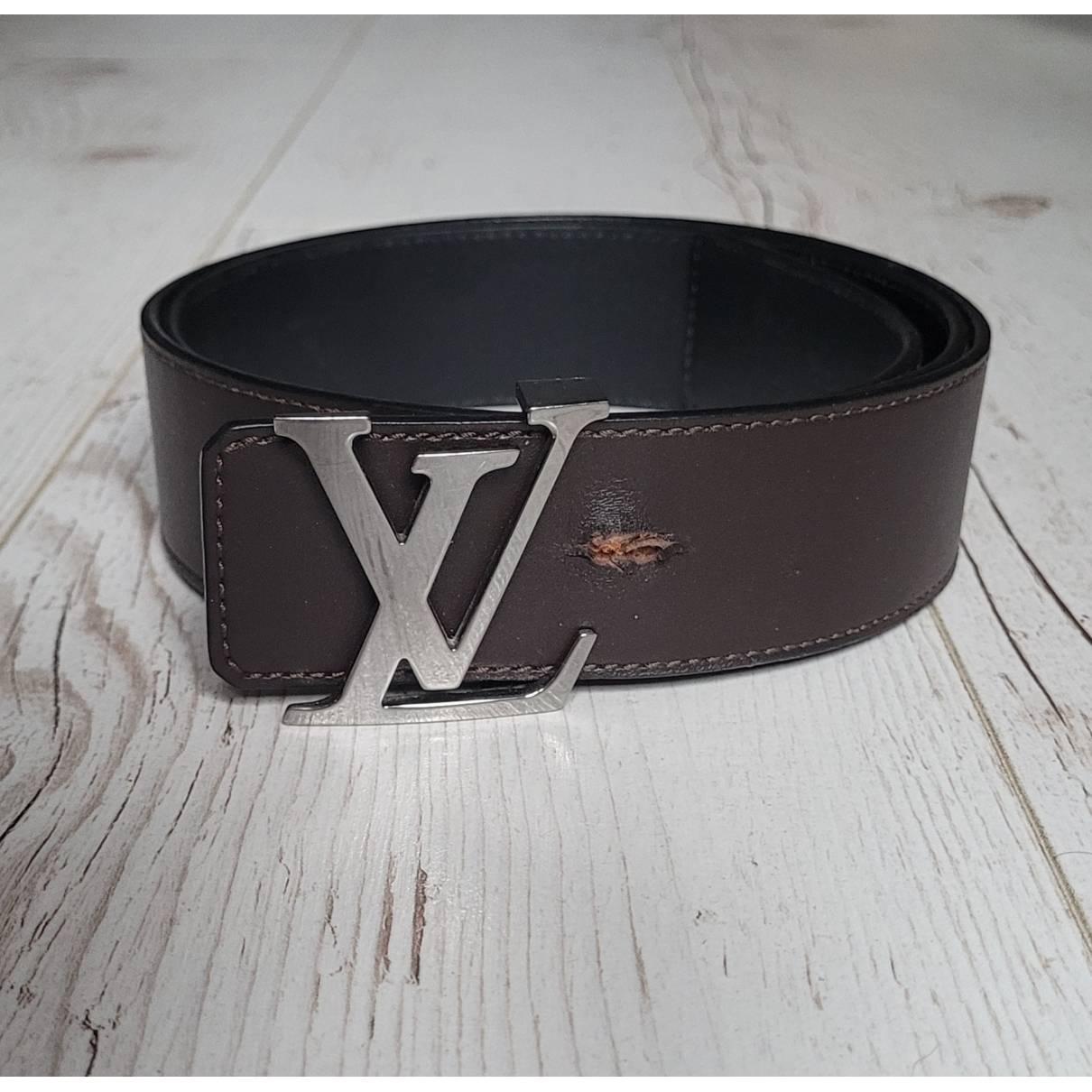 Louis Vuitton - Authenticated Belt - Leather Black for Men, Very Good Condition