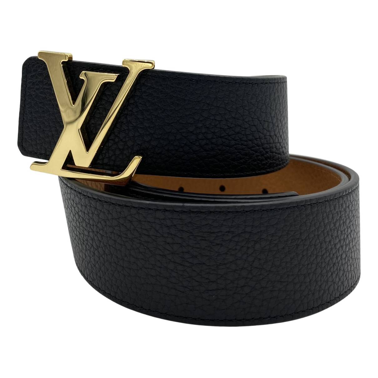 Initiales leather belt Louis Vuitton Black size 95 cm in Leather - 31050645