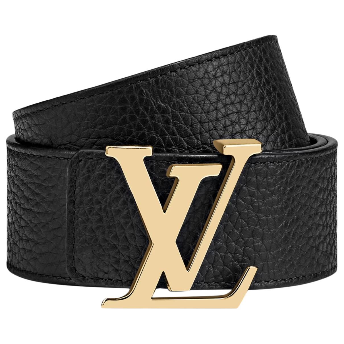 Initiales leather belt Louis Vuitton Black size XL International in Leather  - 32261794