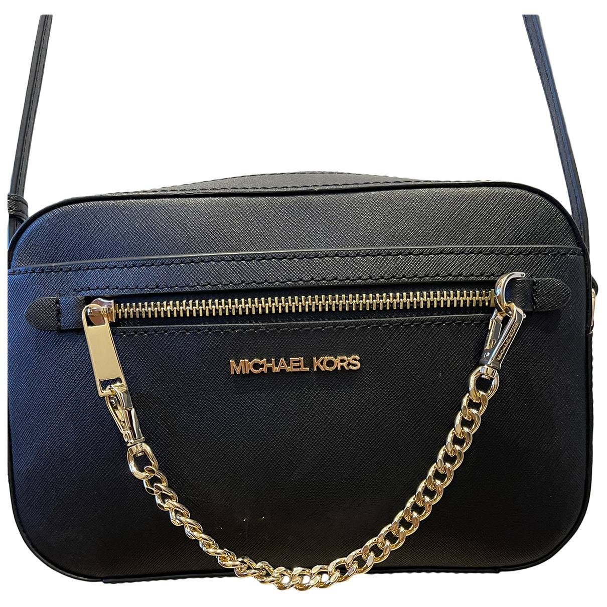 Michael Michael Kors Black Jet Set Crossbody Bag In Leather Woman