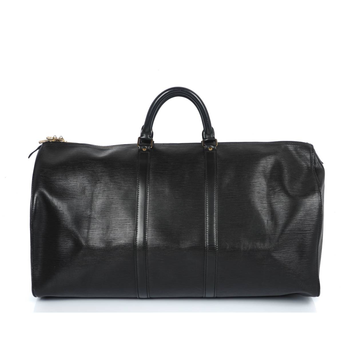 LOUIS VUITTON Epi Leather Black Keepall 60 Travel Bag