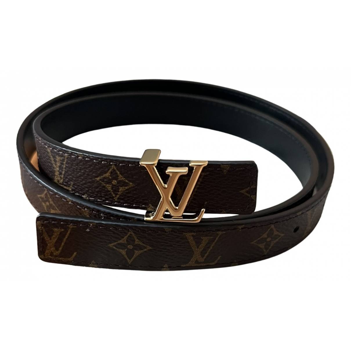 Leather belt Louis Vuitton Black size 75 cm in Leather - 24270820