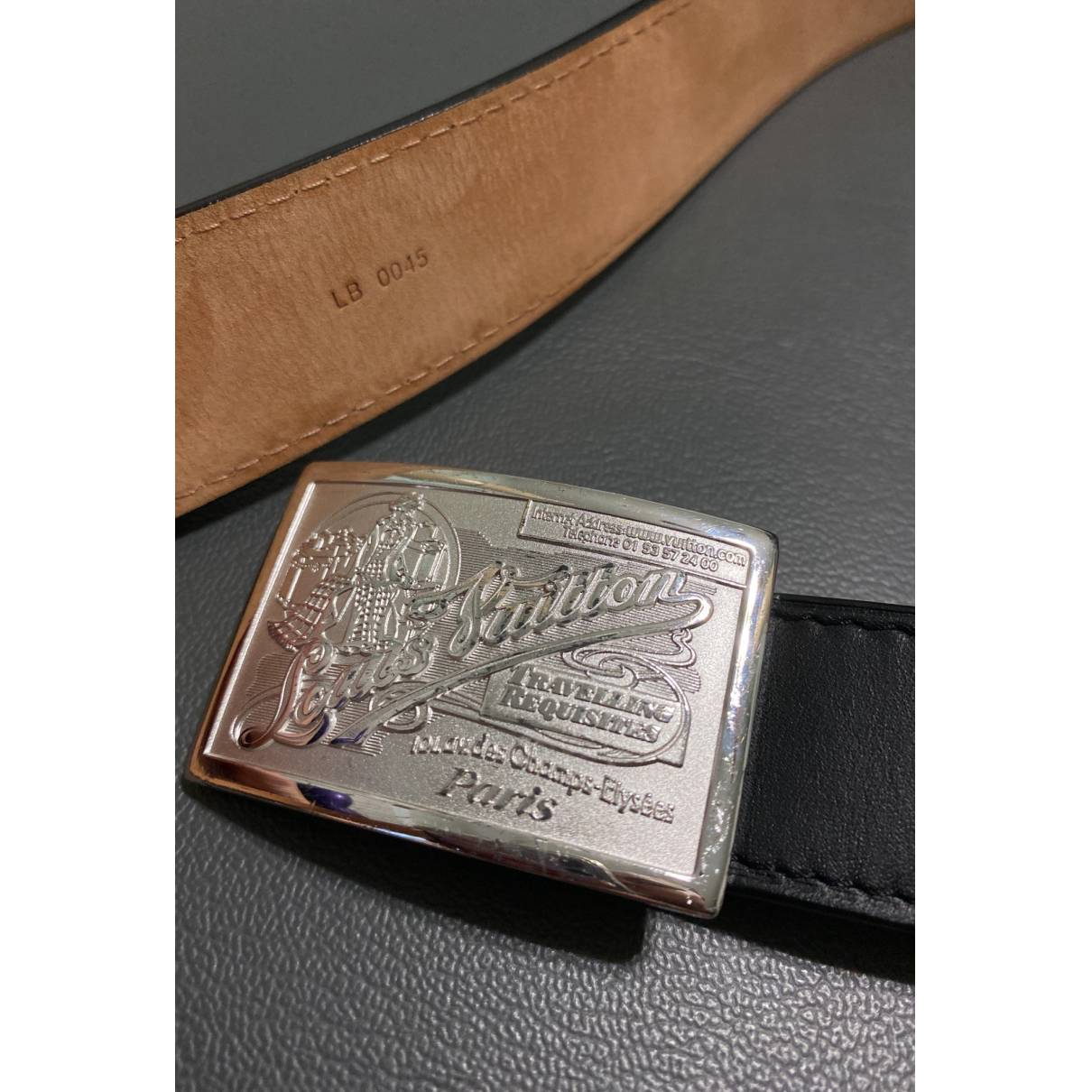 Leather belt Louis Vuitton Black size Not specified International in  Leather - 26708864