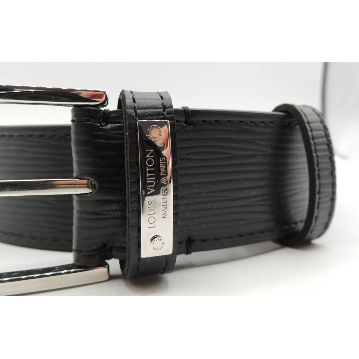 Leather belt Louis Vuitton Black size 95 cm in Leather - 31930987