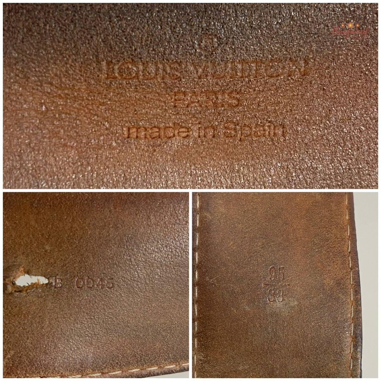 Louis Vuitton Lv Mens Black Leather Autograph 40MM Black Silver Belt Size  95 New – THE-ECHELON