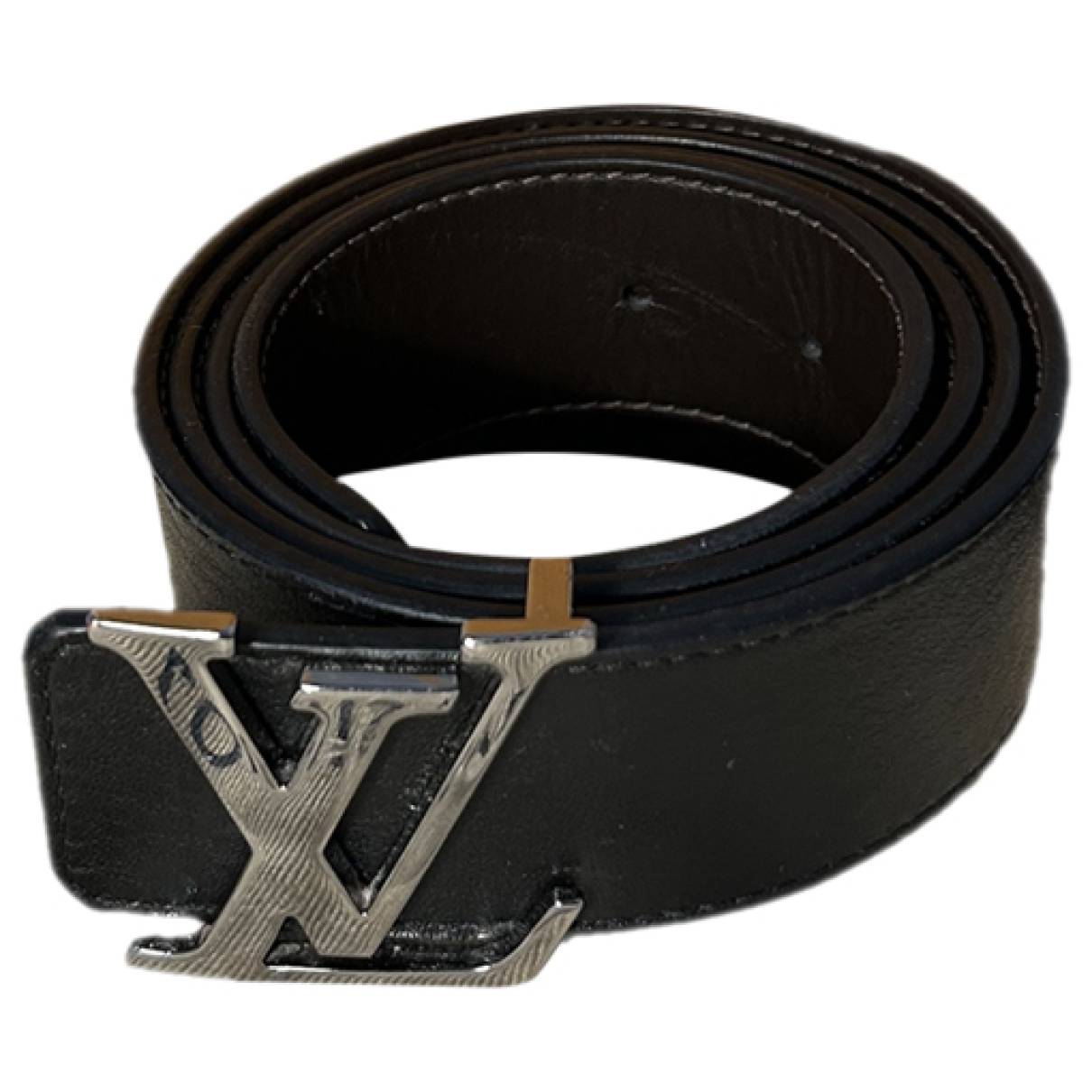 Signature leather belt Louis Vuitton Black size 90 cm in Leather
