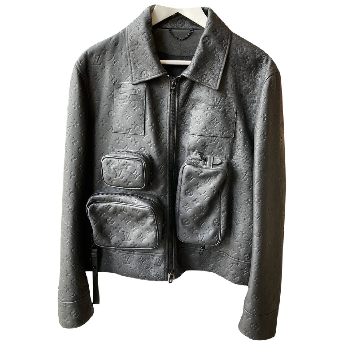 Eel biker jacket Louis Vuitton Black size 38 FR in Eel - 28598646