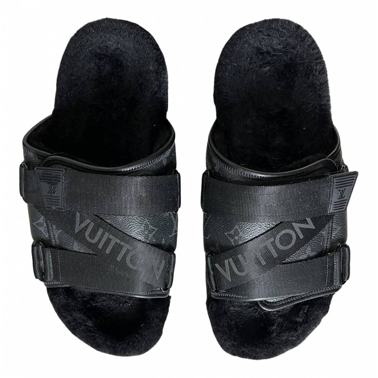 Leather sandals Louis Vuitton Black size 36 EU in Leather - 31489614