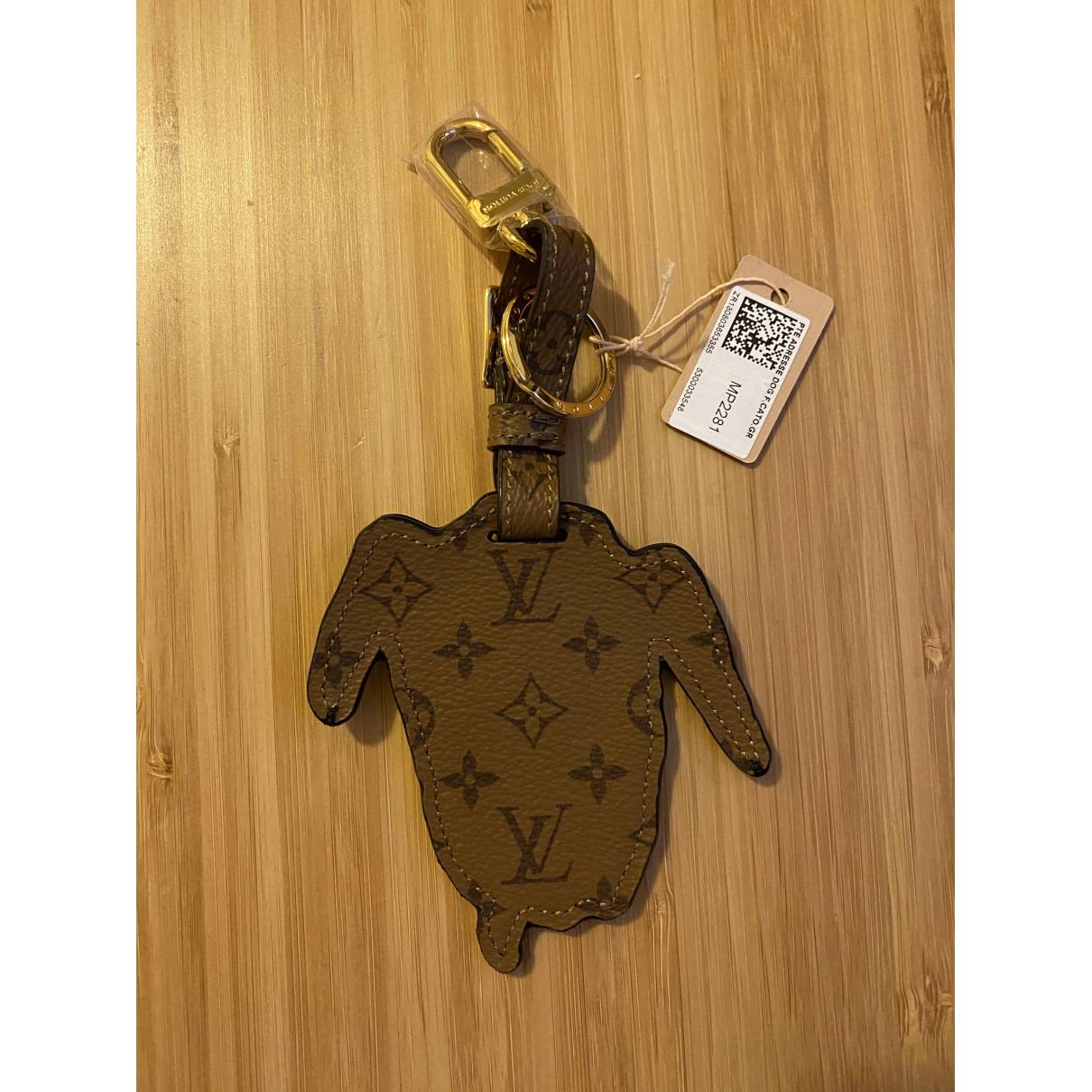Monogram leather bag charm Louis Vuitton Black in Leather - 12377030