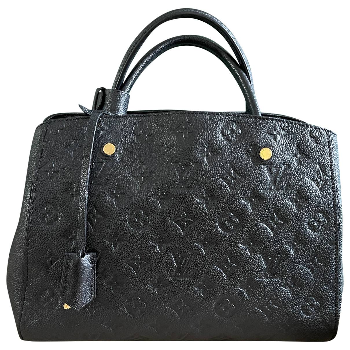 Montaigne leather handbag Louis Vuitton Black in Leather - 32582277
