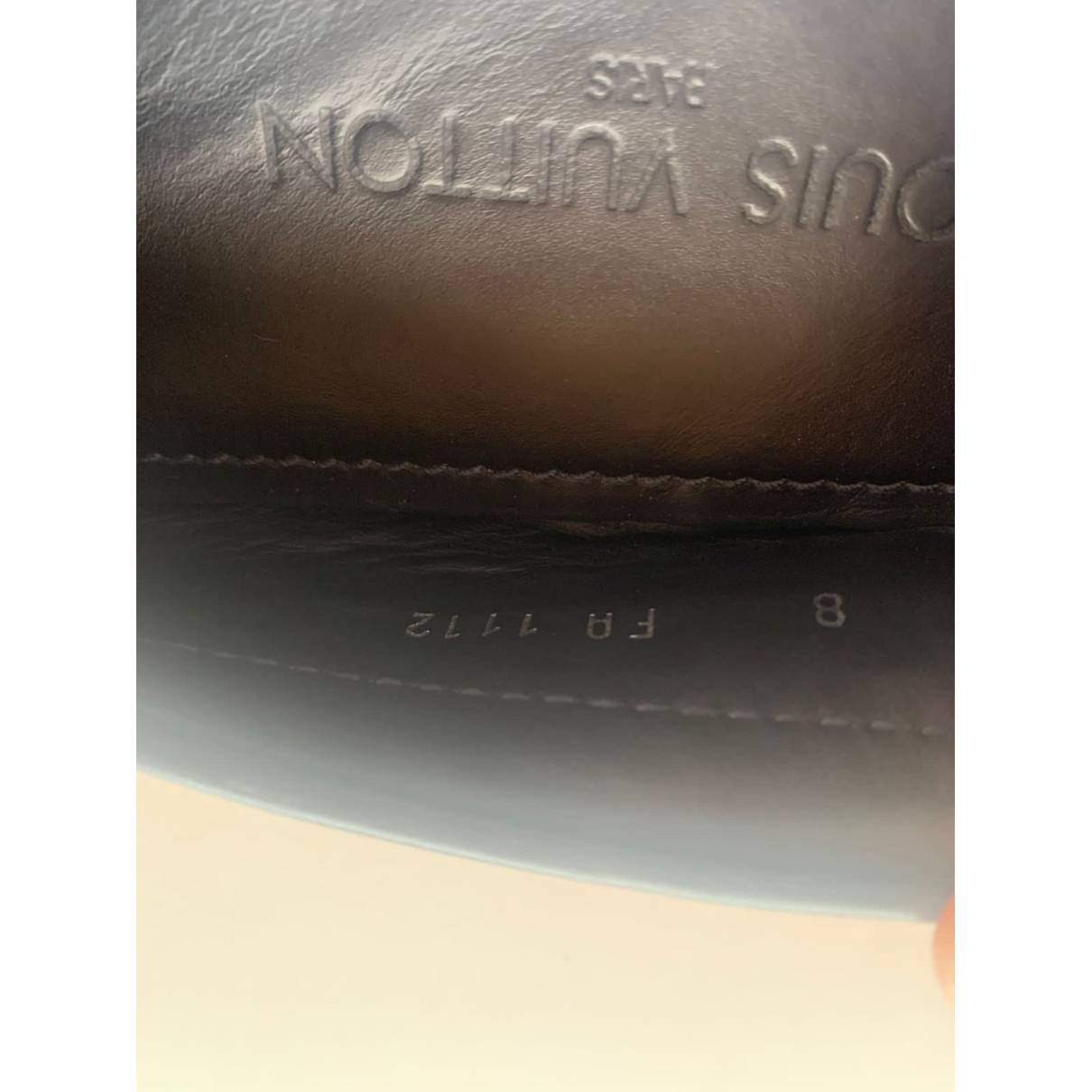 Monte carlo leather flats Louis Vuitton Black size 8 UK in Leather -  32671557