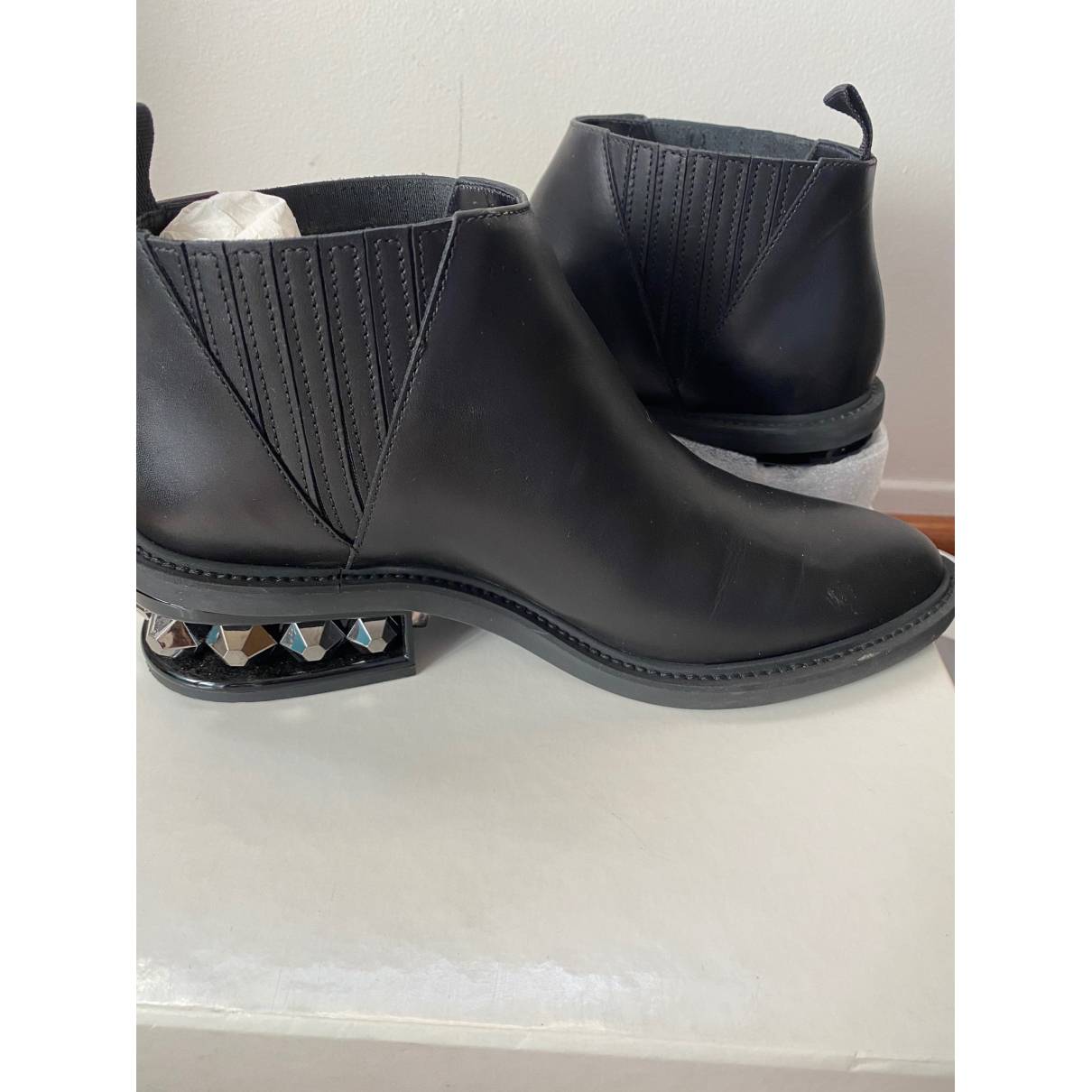 Leather ankle boots Nicholas Kirkwood Black size 6 US in Leather - 26223220