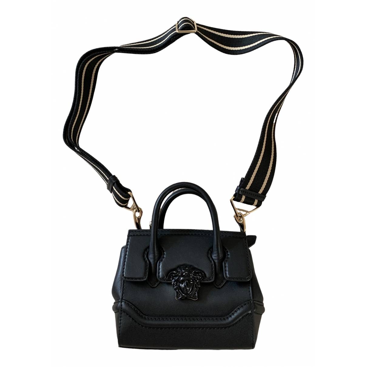 Palazzo empire leather mini bag Versace Black in Leather - 22310726